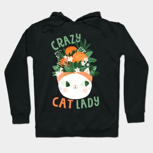 Crazy Cat Lady with Oranges Hoodie